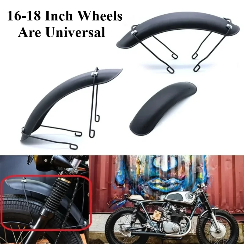 

1PCS Motorcycle Front Mudguard Replacement Retro Wheel Mud Guard Modified Parts Universal Compatible Cg125 Z1000 16/17/18 Inch