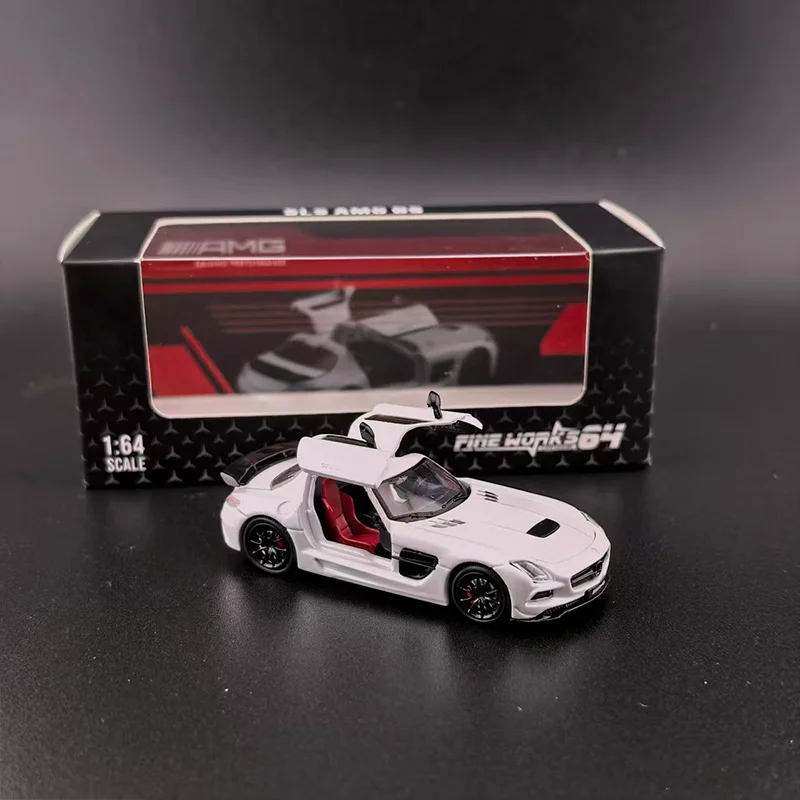 New 1:64 Fine Works Mercedes-Benz Sls Amg Bs Goul-Wing Door Series