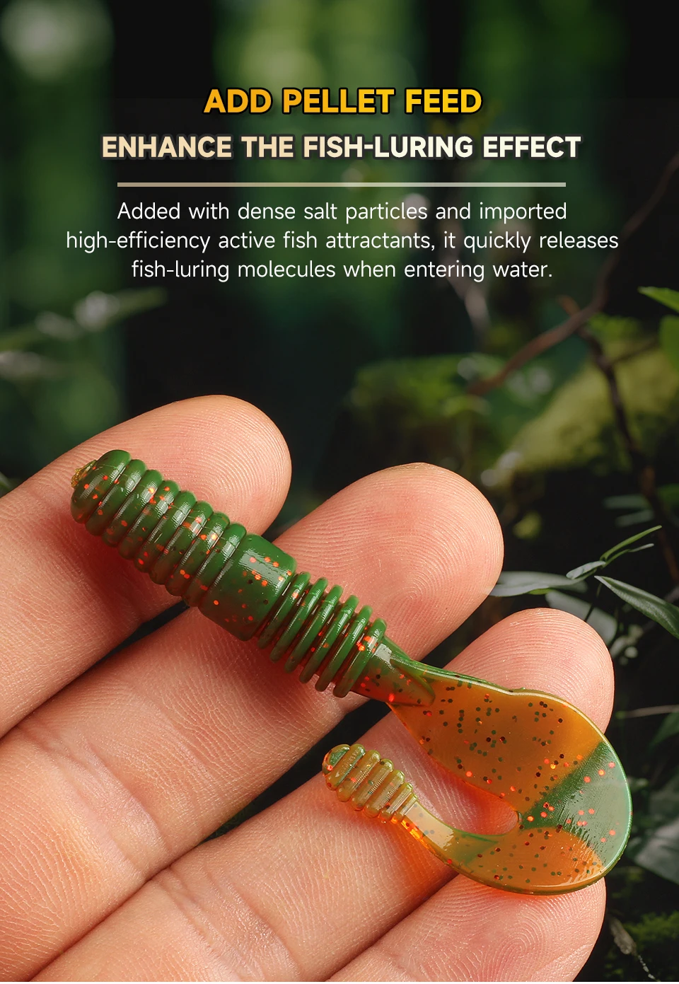 Supercontinent Soft Lure Grub Worm Power Tail 7cm Grub Screw Thread Wobbler Swimbait For Bass Trout