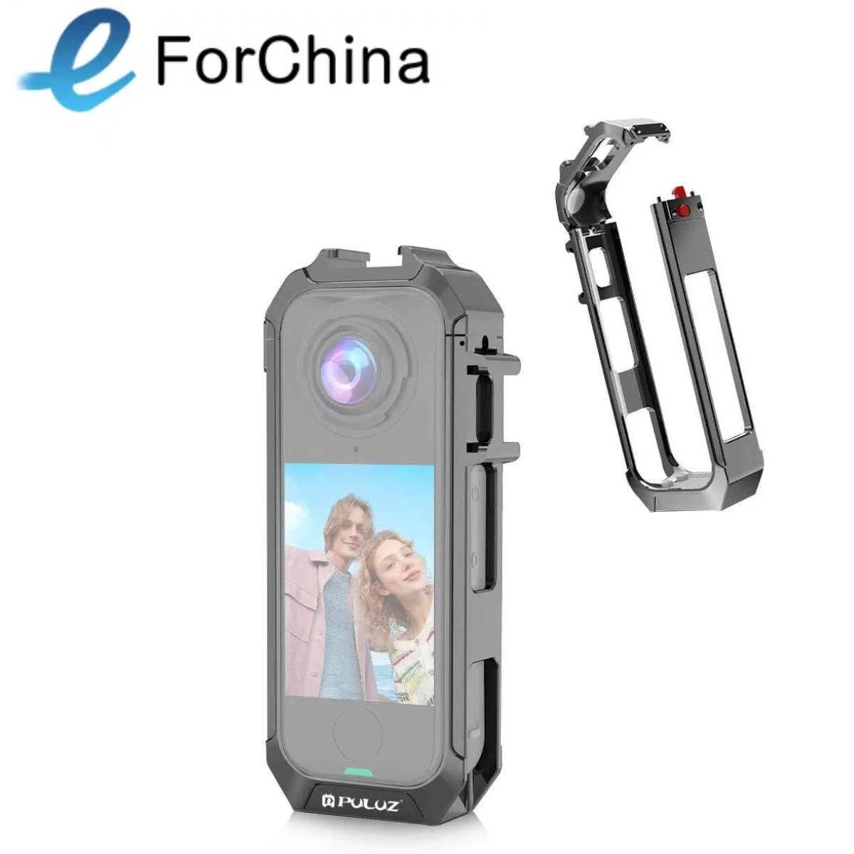 Metalowa klatka ochronna PULUZ do Insta360 X4 Air z mocowaniem na zimne mocowanie — zdjęcie produktu 2