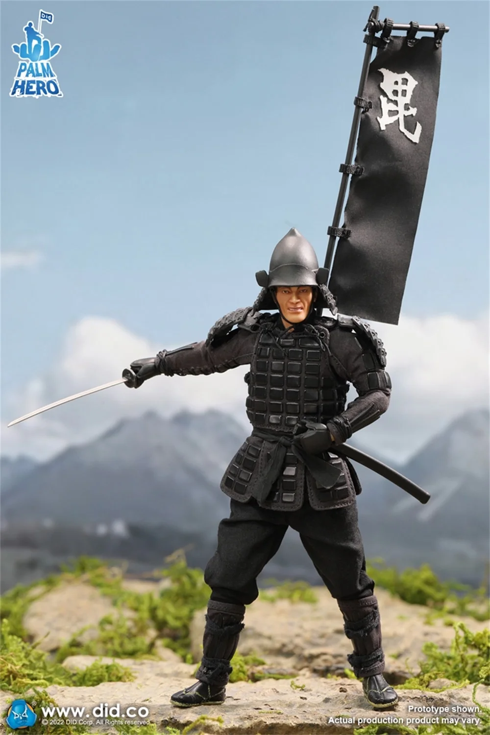 DID XJ80016B Black Version Palm Series Vintage Japan Warrior Orient Moveable Soldier Full Set with Platform Gift For Fan  1/12