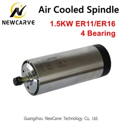 1.5KW Air Cooled Spindle Motor ER11 ER16 Milling Spindle 220V Diameter 80mm With GDZ-80F-1.5F Newcarve