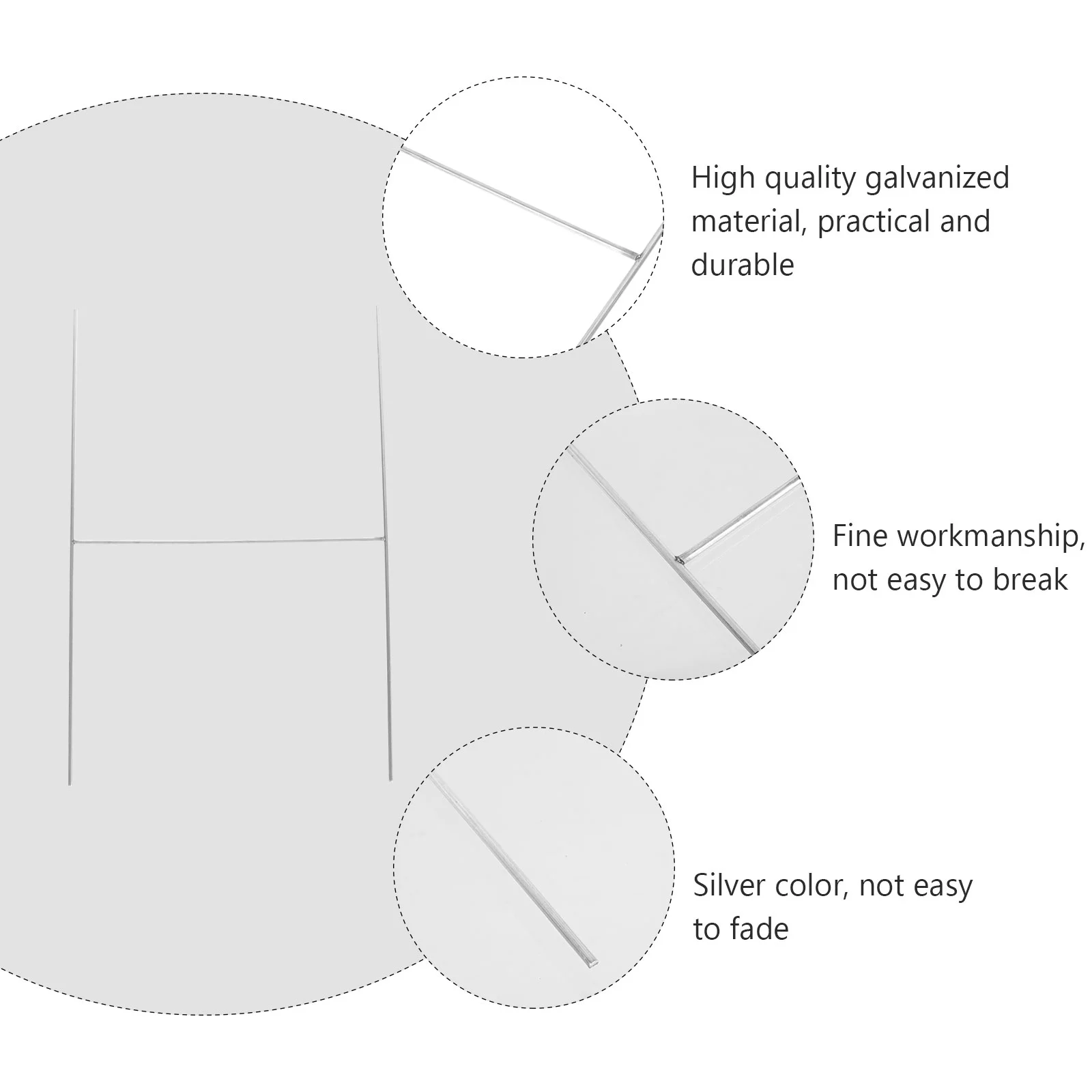 H Advertising T1 Outdoor Signs Stand, Exhibition Board Holder, Emblems Display Shelf, Practical Shape, 3 Pcs