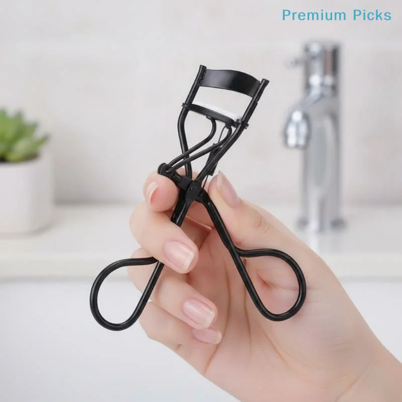 portableEasy to Use Professional Eyelash Curler Spring Loaded Design Long Lasting Curls 2 Colors for Makeup Beginners