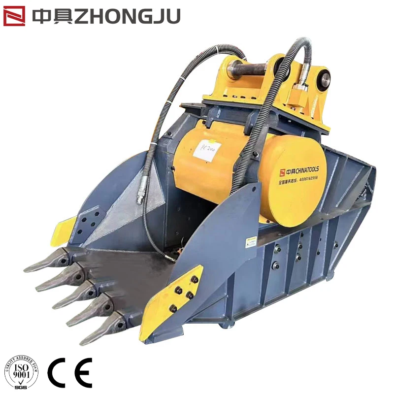Excavator Hydraulic Rock Stone Crushing Bucket Loader/backhoe Bucket Crusher Price