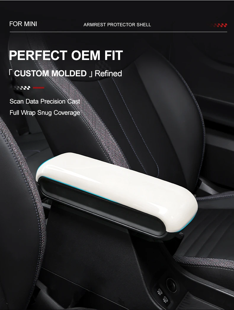 Auto-Mittelkonsolen-Organizer Armlehnenbox-Verkleidungsabdeckung für MINI COOPER S F66 F65 F67 ABS Auto-Innenzubehör – Detail 6
