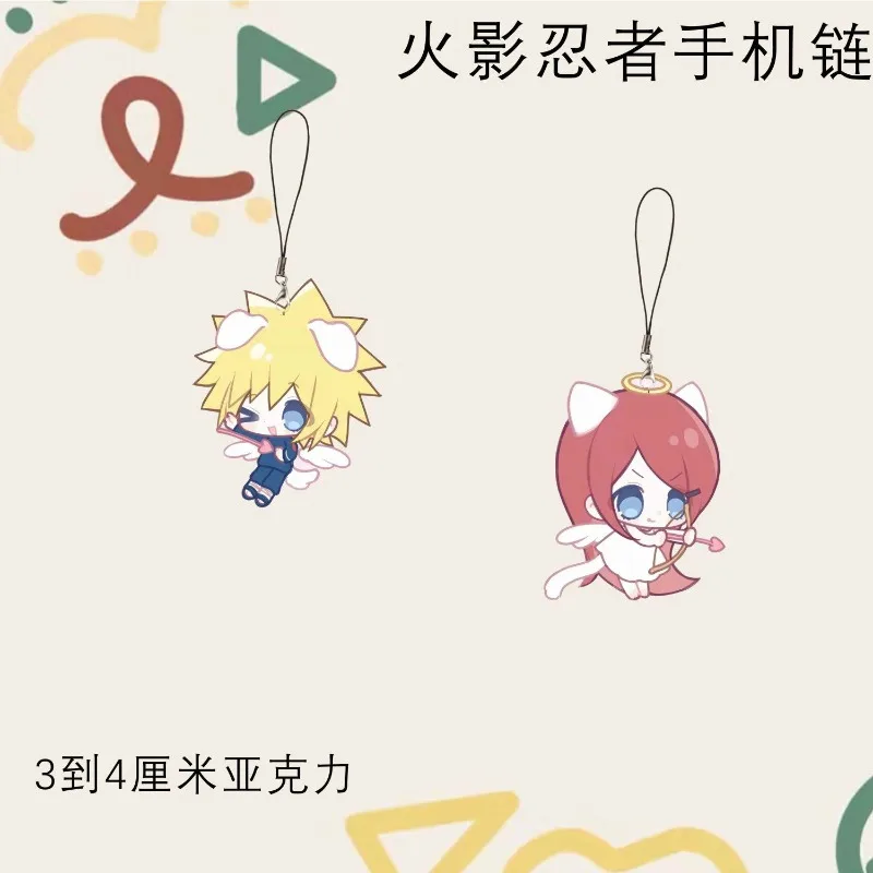 Брелок Наруто на телефон Намикадзе Минато брелок для женщин Узумаки Кушина брелок для ключей мобильный ремешок для Iphone акриловый подарок