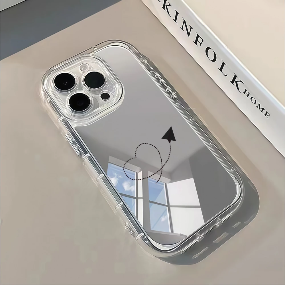 INS Aircraft Trajectory Phone Case For iPhone 17 16 15 14 13 12 11 Pro Max XS X XR 7 8 Plus Make Up Mirror Shockproof Soft Cover