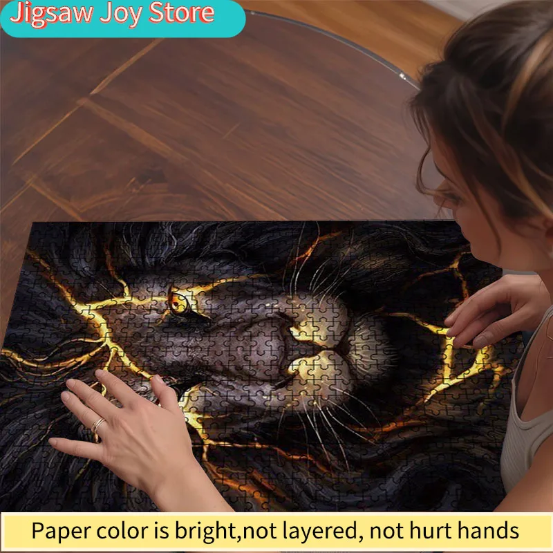 Puzzle 1000 elementów, Motyw Króla Lwów, Klasyczne postacie, Zabawa dla dorosłych i rodziny, Relaksujący układanka. |   Idealne na urodziny, Boże Narodzenie