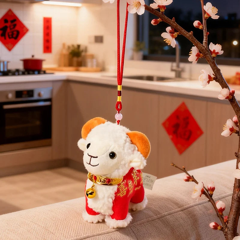 2027 New Year of the Sheep Mascot Plush Doll Exquisite Lamb Plush Doll Soft Spring Festival Decor Full Of Blessings Goat Gift