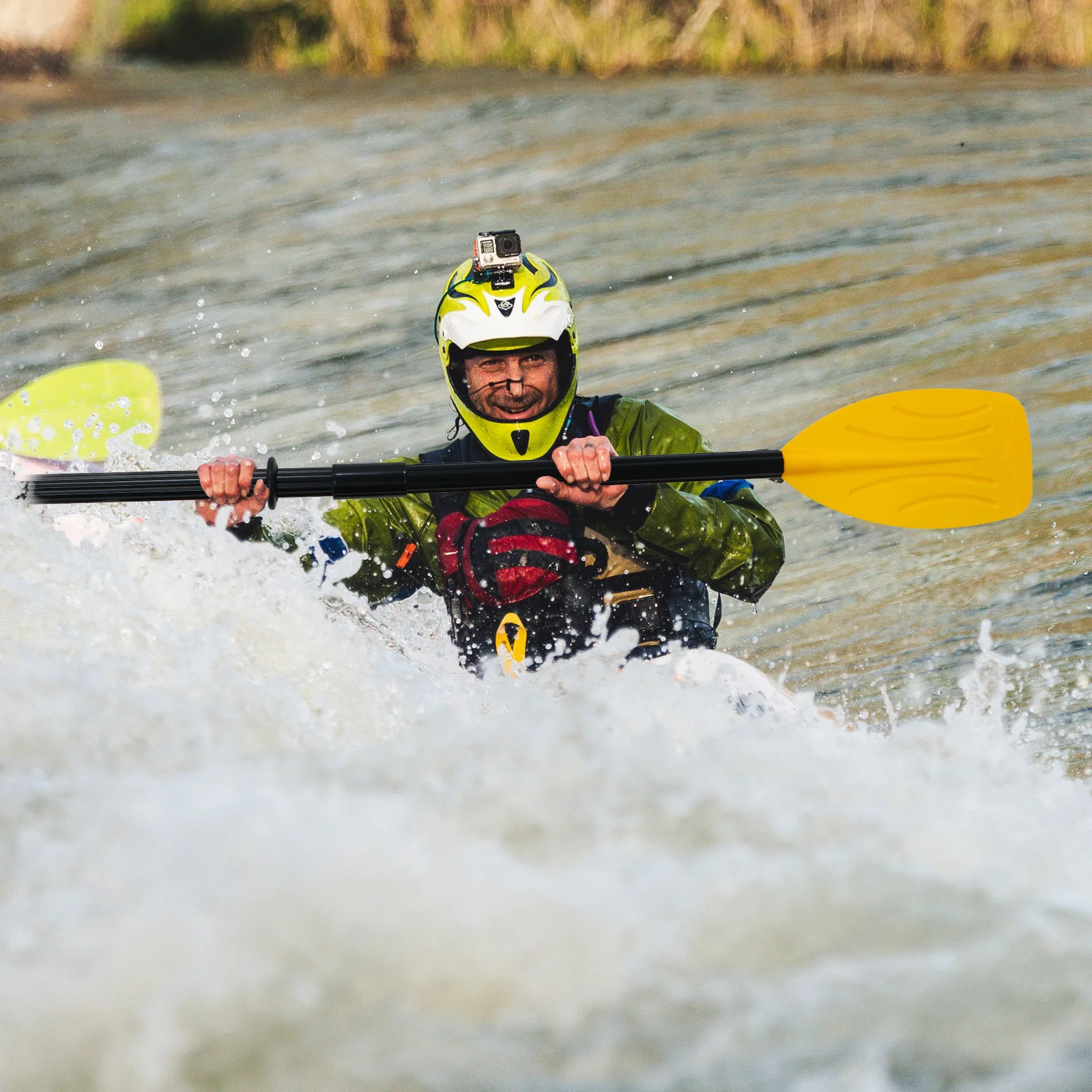 Pá de plástico estilo francês, remos de barco destacáveis, remos duráveis, uso profissional amador, fácil instalação, remoção de lâminas caneladas longas
