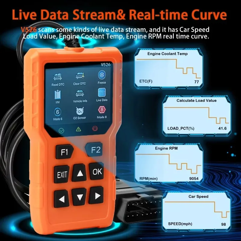 2026 V526 OBD Car Scanner Engine Fault Code Diagnostic Tool ELM327 OBD 2 OBD2 Scanner
