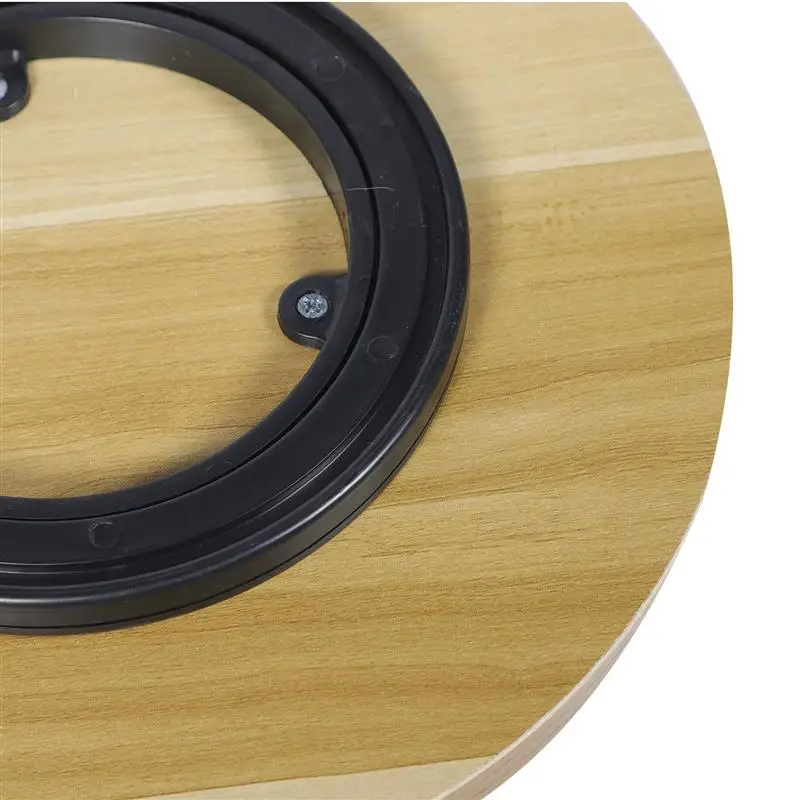 Wooden Turntable Bearing Swivel Plate Wooden Round Rotating Plate for Home Dining Table