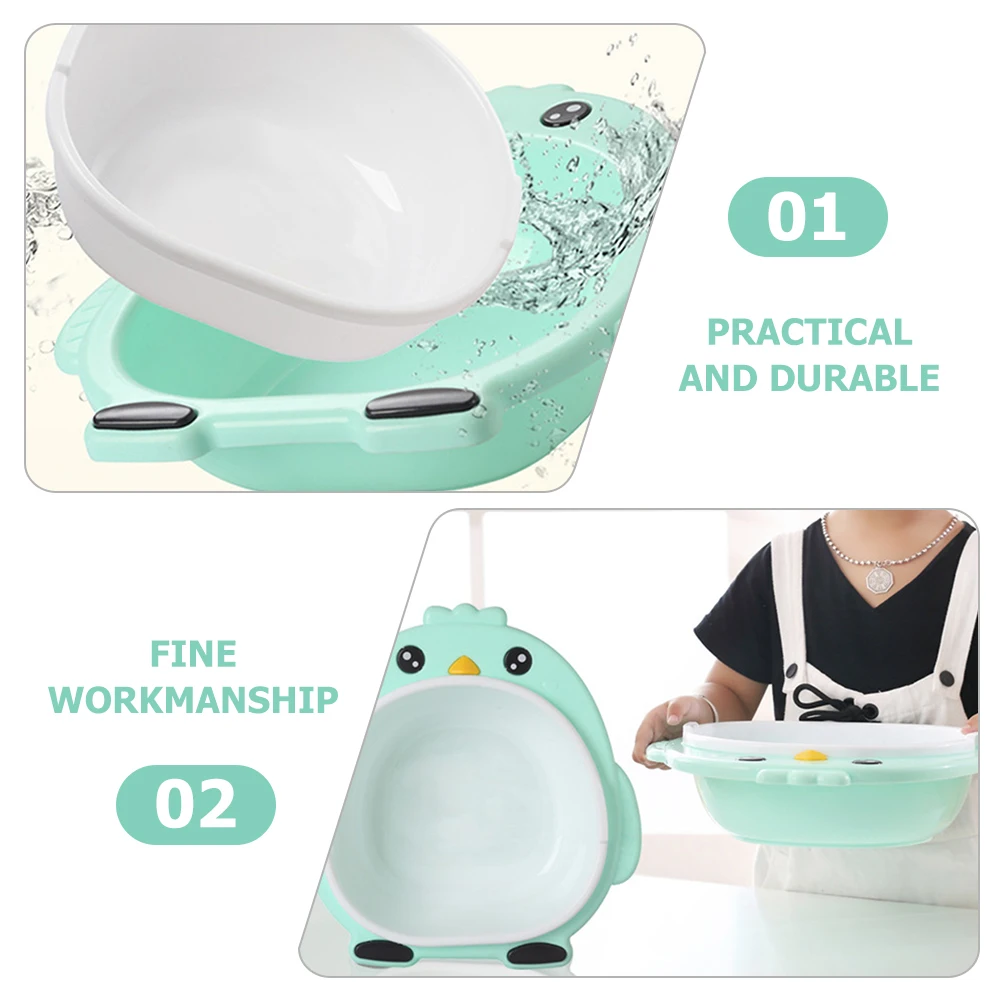 

Plastic Wash Foldable Baby Bath Tub Infant Face Spa Kids Infant Face Bathtub Cartoon Sink Newborn Portable Home Use Basins