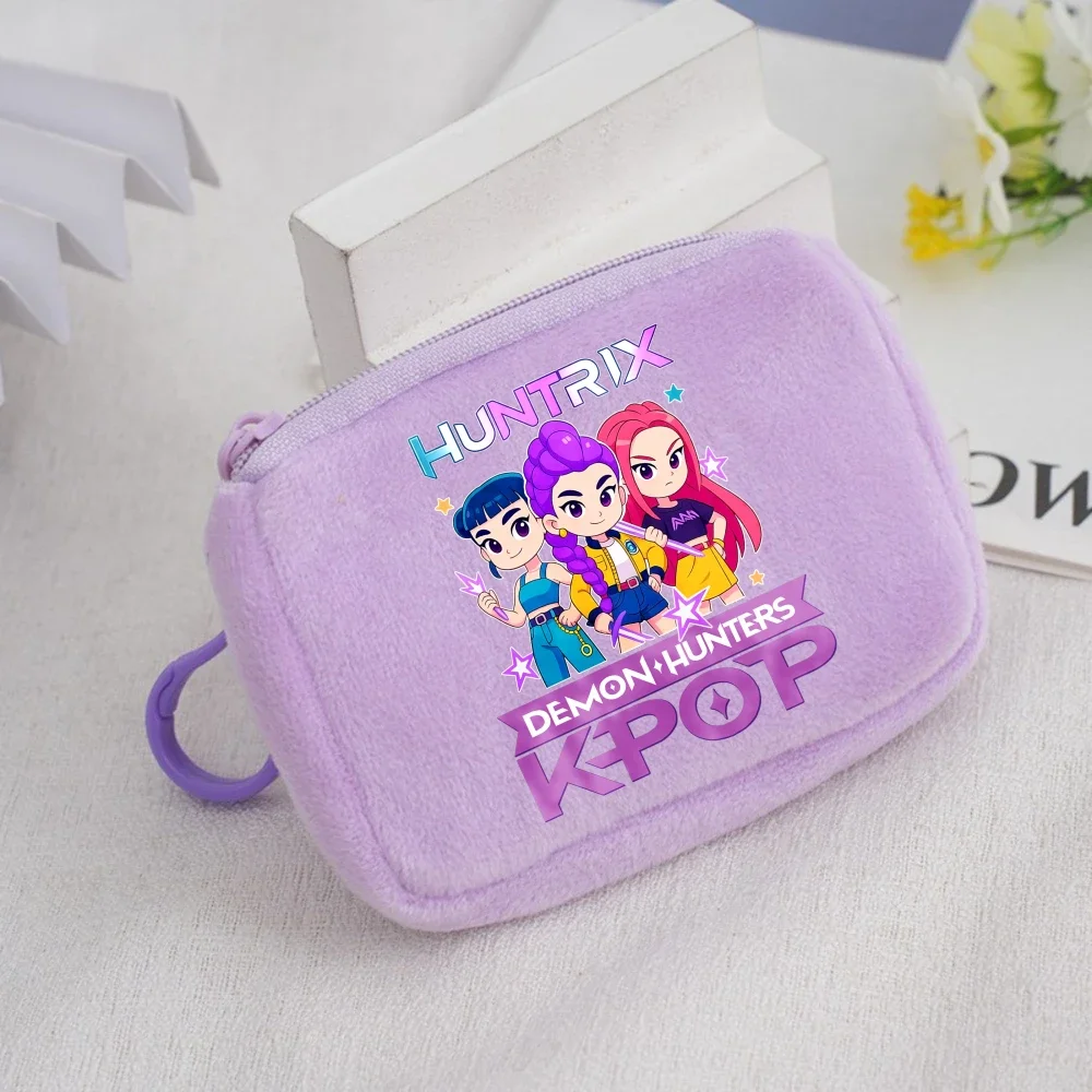 KPop شيطان الصيادين الاطفال أفخم محفظة نسائية للعملات المعدنية الأطفال أنيمي لطيف محفظة حامل بطاقة كيس التخزين فتاة الكرتون حقيبة المال الصغيرة الهدايا