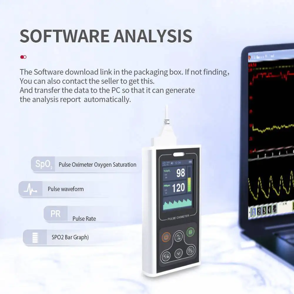 CMS60D1 Handheld Pulse Oximeter Neonate Child Adult Pulse Oximeter SpO2 PR Meter Protable Heart Rate Monitor