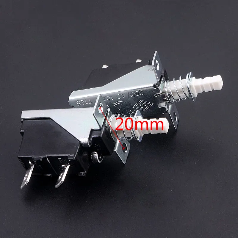 Direct key instant hot water dispenser hot water switch self-locking with bracket 10A high-power power current button