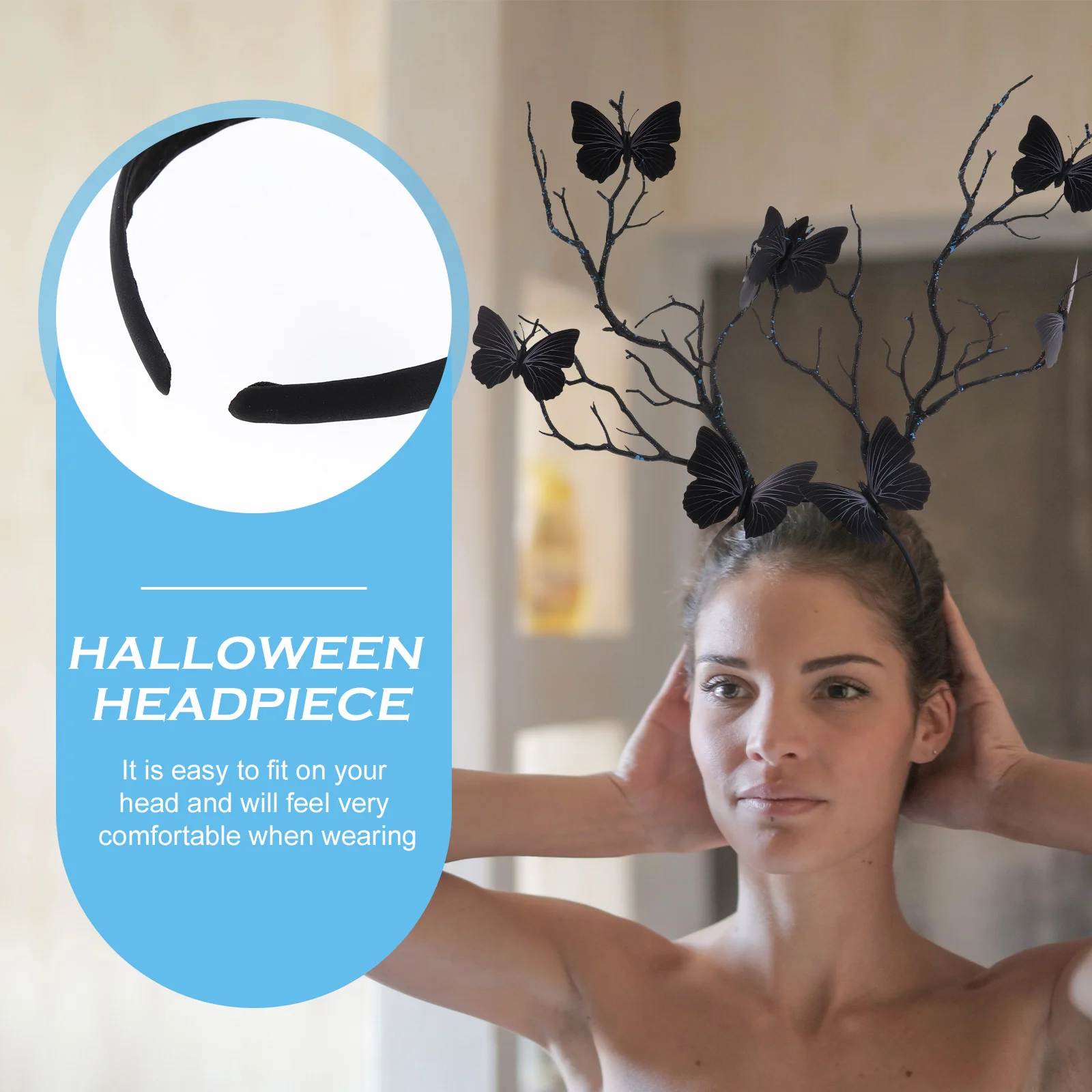 

Antler Headpiece for Women Hair Accessories Halloween Horn Headband Antlers