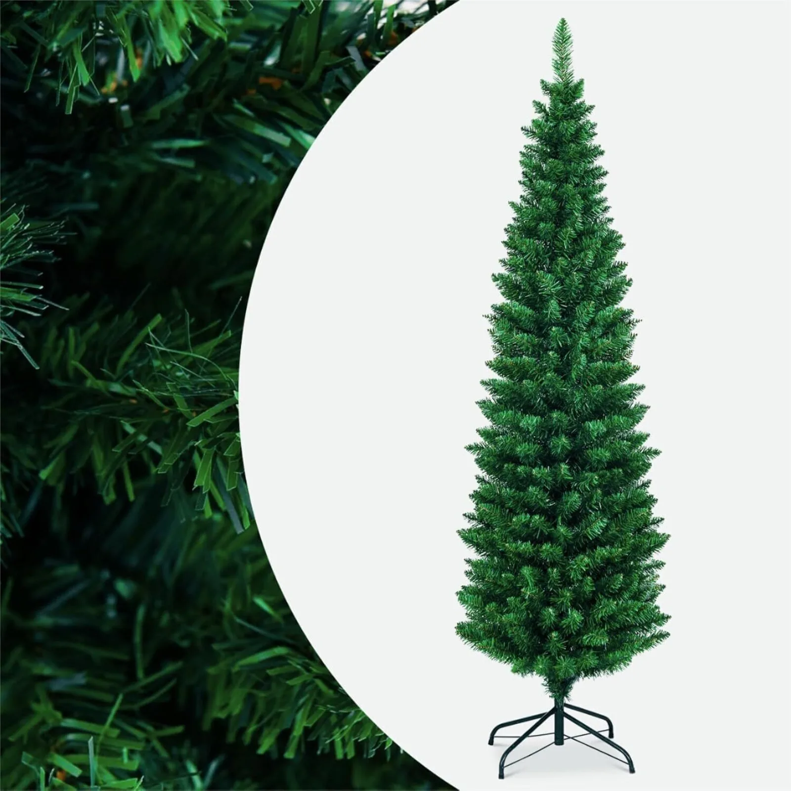 

Slim Christmas Tree Green Pencil Pine Artificial Xmas 4FT 5FT 6FT 7FT Decoration United States