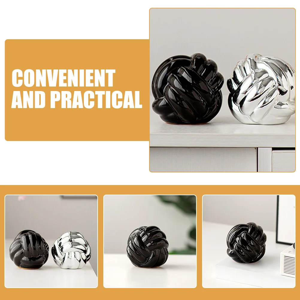 

Ceramic Thread Knot Statue Nordic Style Twisted Line Ceramic Craft Living Room Bedroom Decoration Thread Knot Craft
