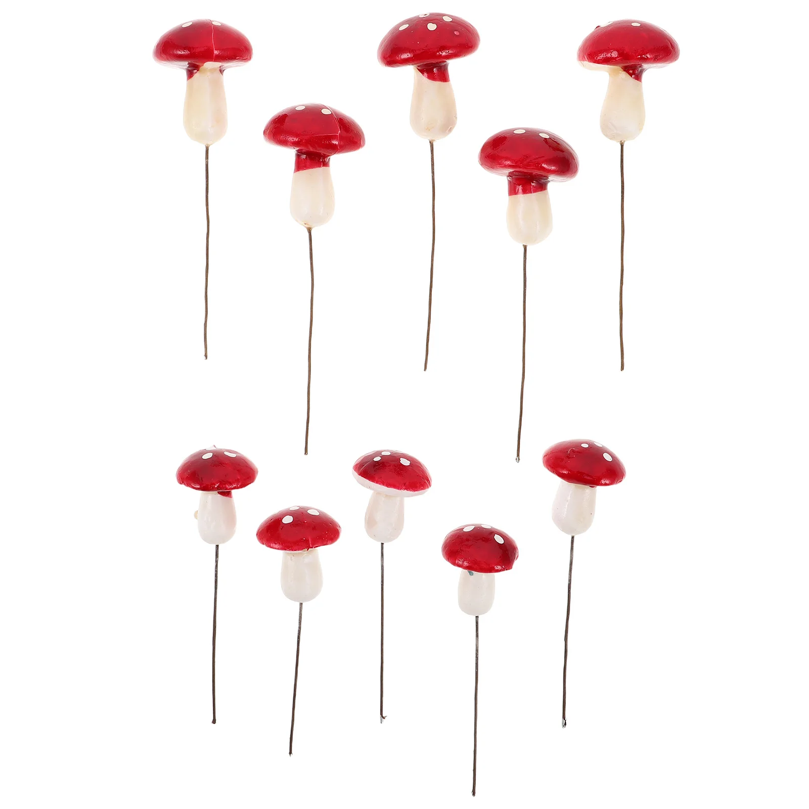 

24Pcs Simulation Mushroom Figurines Lightweight Portable DIY Plant Ornaments for Bonsai Flower Pots Miniature Gardens