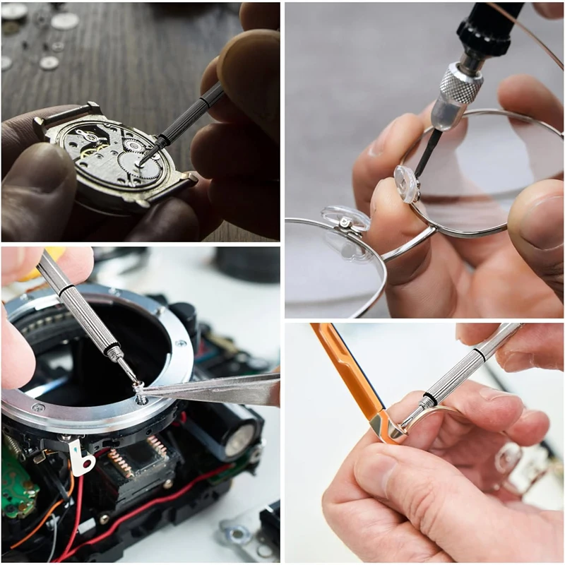 Mini-Handbrillen-Schraubendreher, 3-in-1-Brillenreparatursets, Multifunktions-Schraubendreher-Set für Sonnenbrillen, Uhren und Brillen mit Schlüsselanhänger – Detail 4