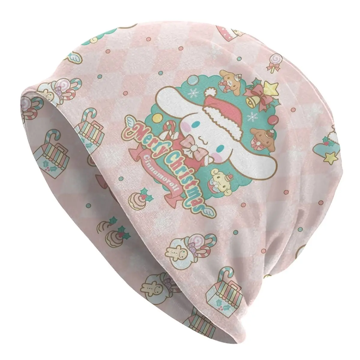 

Cinnamoroll Christmas Bonnet Hat Goth Street Skullies Beanies Hat Men's Women's Spring Dual-use Cap