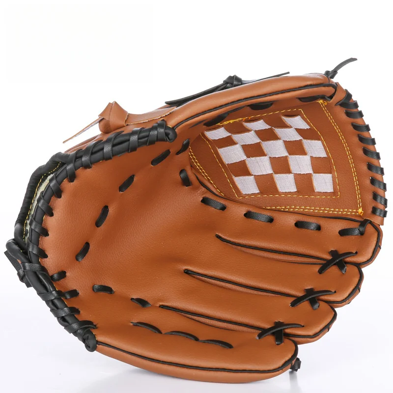 Outdoor Baseball Batting Gloves Adult Man Woman Train 11.5 Inch Thickened PVC Faux-Leather Left Hand Pitcher/Softball Glove