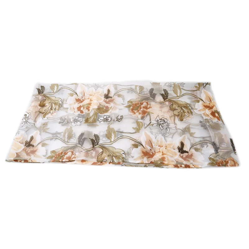 Peony Flower Sheer Curtains for Living Room Tulle Window Screen Pastoral Yarn Fabric Bedroom Kitchen Customized