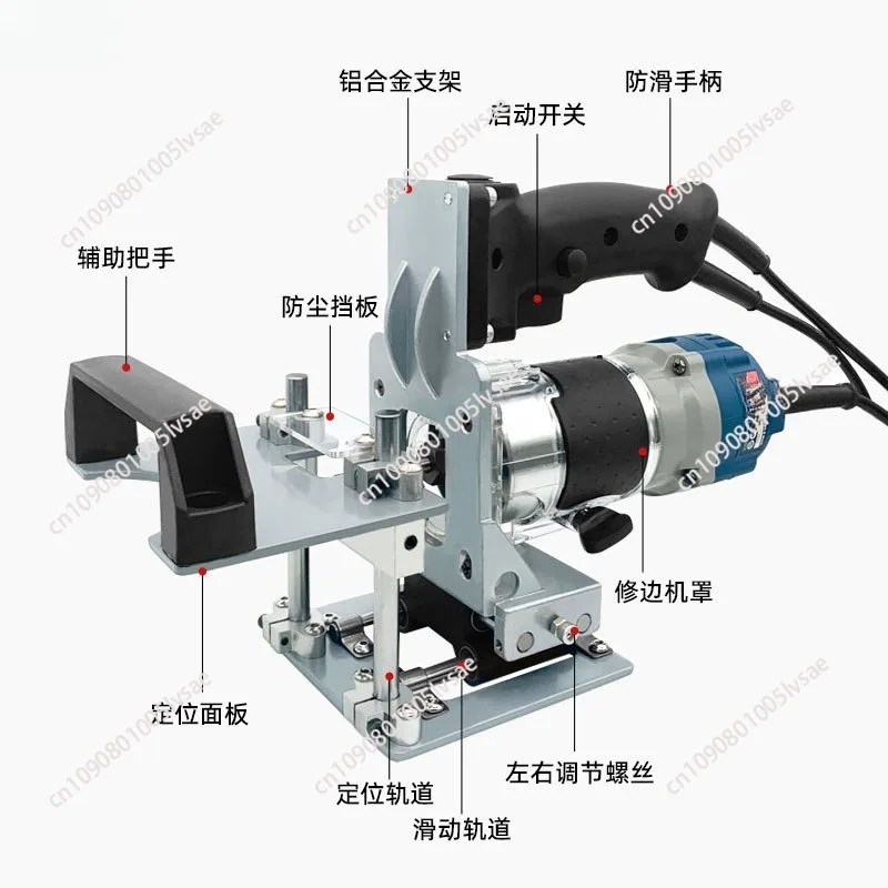 Mortising Jig 2 in 1 Slotting Bracket Invisible Fasteners Punch Locator Milling Cutter Positioning Frame for Trimming Machine