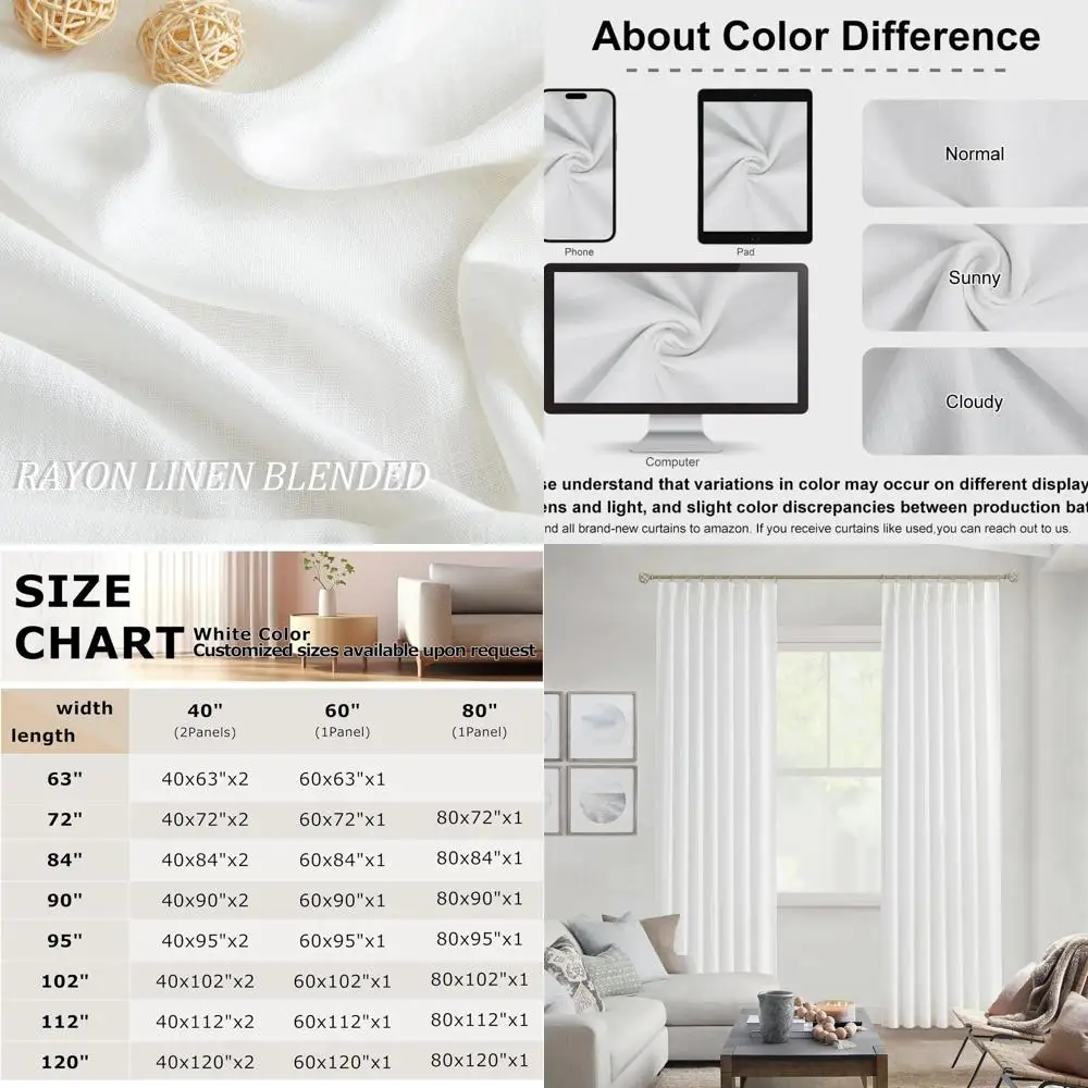 

Текстурированные полупрозрачные плиссированные шторы, длина 108, вискоза, комплект из 2 панелей, ширина 40 для гостиных