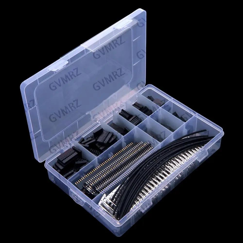 835PCS 2.54mm DuPont jumper connector headers pin headers female headers housings terminal kits heat shrink tubing 2.54mm