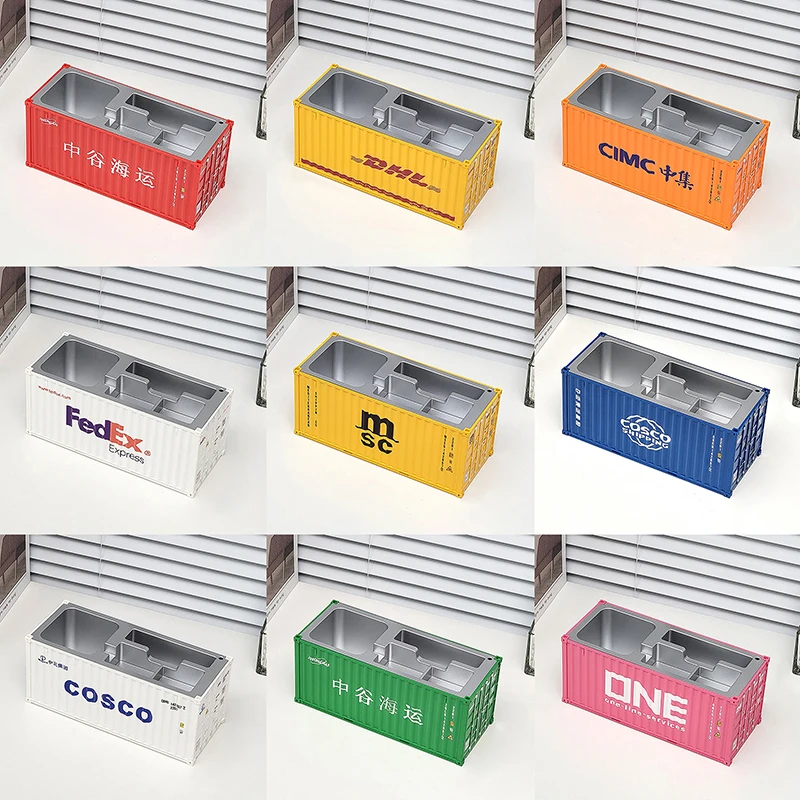 Creatieve 1:30 Verzending Container Desktop Briefpapier Opbergdoos Visitekaartje Organizer Gesimuleerde Container Model Ornamenten