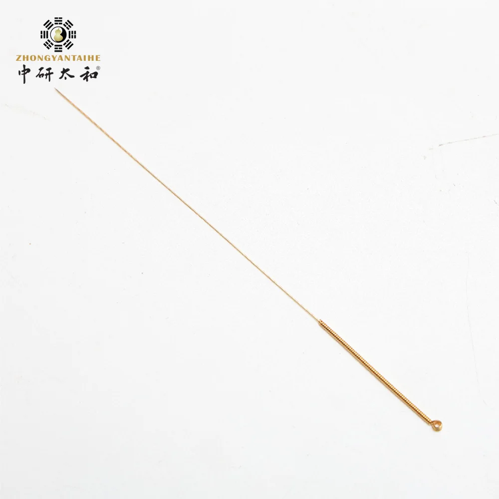ZHONGYAN TAIHE Original Pure Gold Traditional Reusable Acupuncture Needles with Tube 0.5-3 inches Massage Medical Relaxation