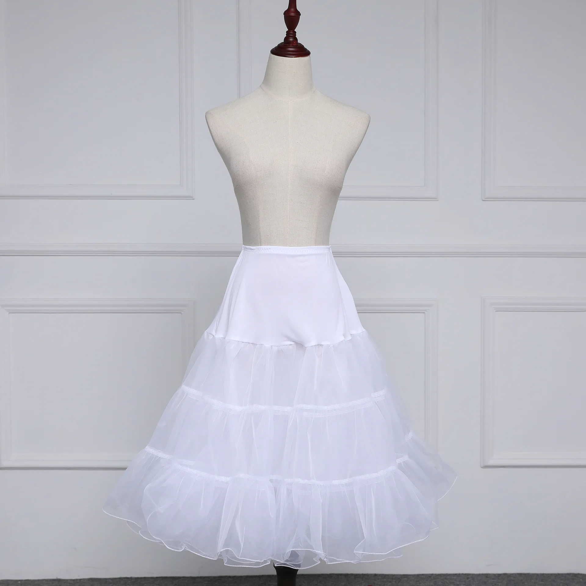 Free Short Organza Halloween Petticoat Crinoline Vintage Wedding Bridal Petticoat for Wedding Dresses Underskirt Rockabilly Tutu