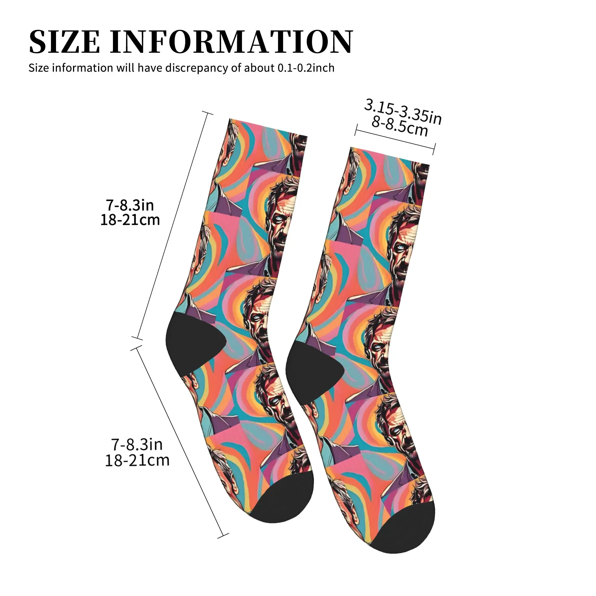 Dr. Gregory House Psychedelic Stockings Adults Men Socks Soft Leisure Socks Autumn Skateboard Anti Sweat Graphic Socks Present
