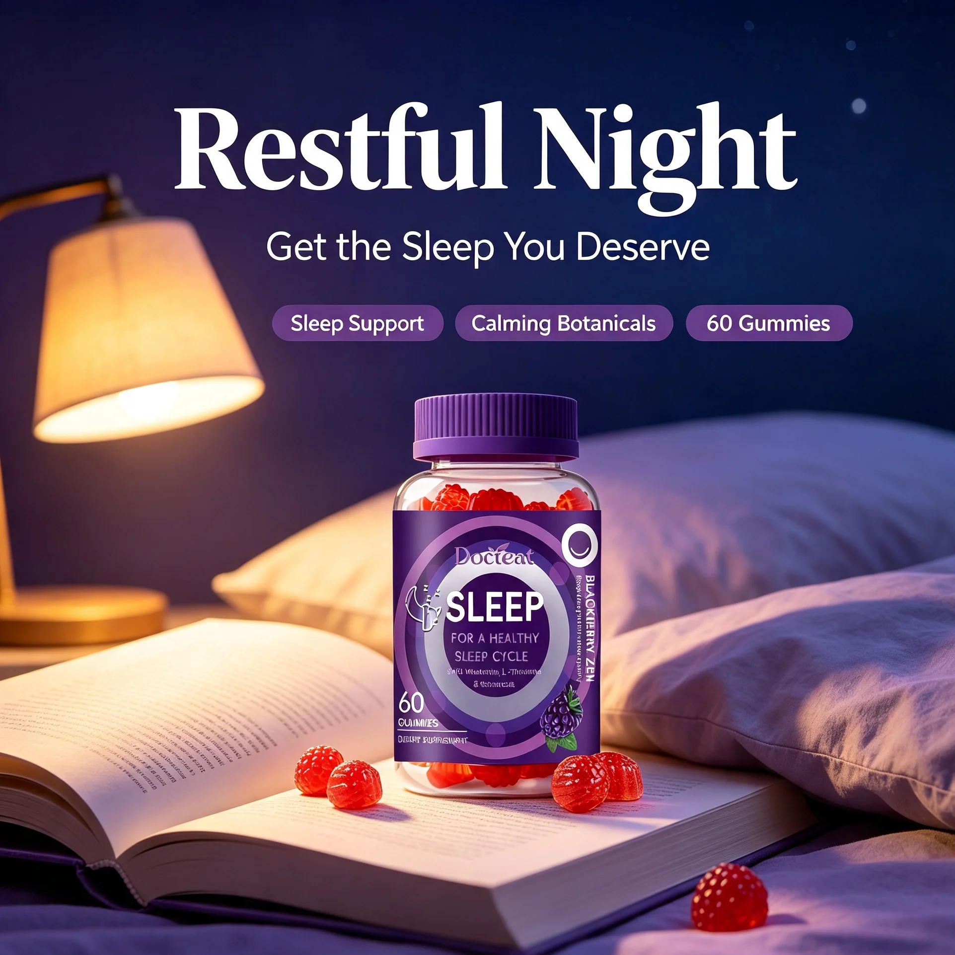 Melatonin Sleep Gummy - Sleep Gummies With Melatonin + L-Theanine