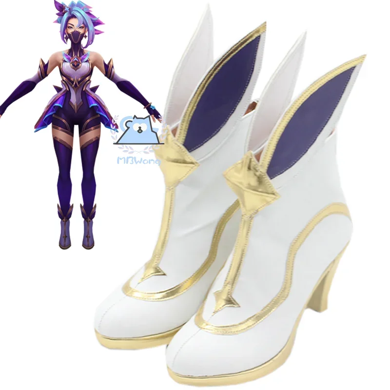 

FC6LOL Akali Cosplay Shoes Star Guardian Akali High Heeled Game Role Play Halloween Carnival Party Outfit Christmas Prop Wo@FC8！