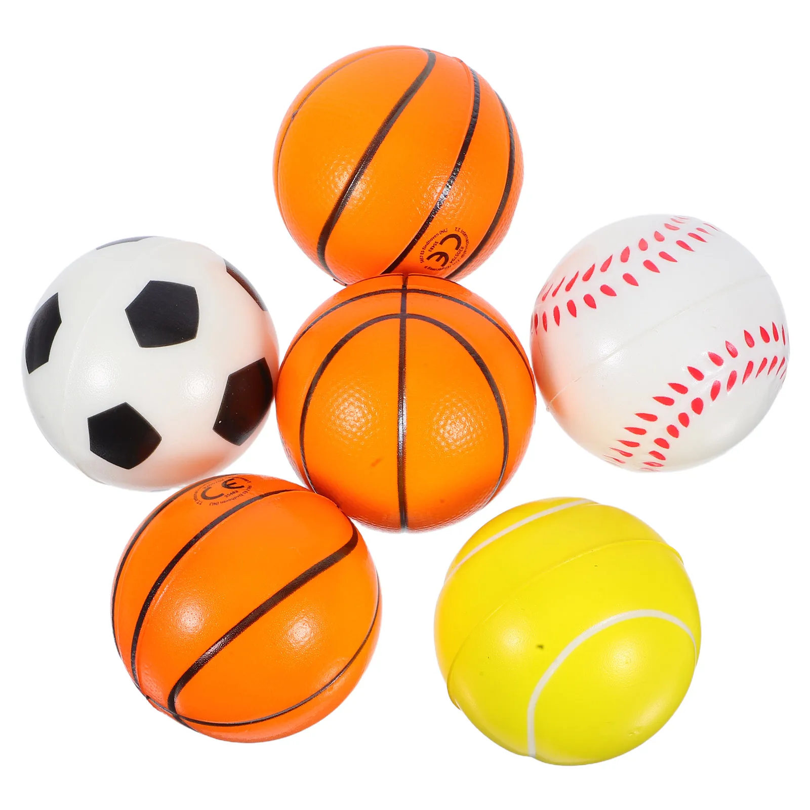 

6Pcs Bouncy Handballs Mini Soft Elastic Balls for Kids Outdoor Indoor Playground School Home Sports Training Fun