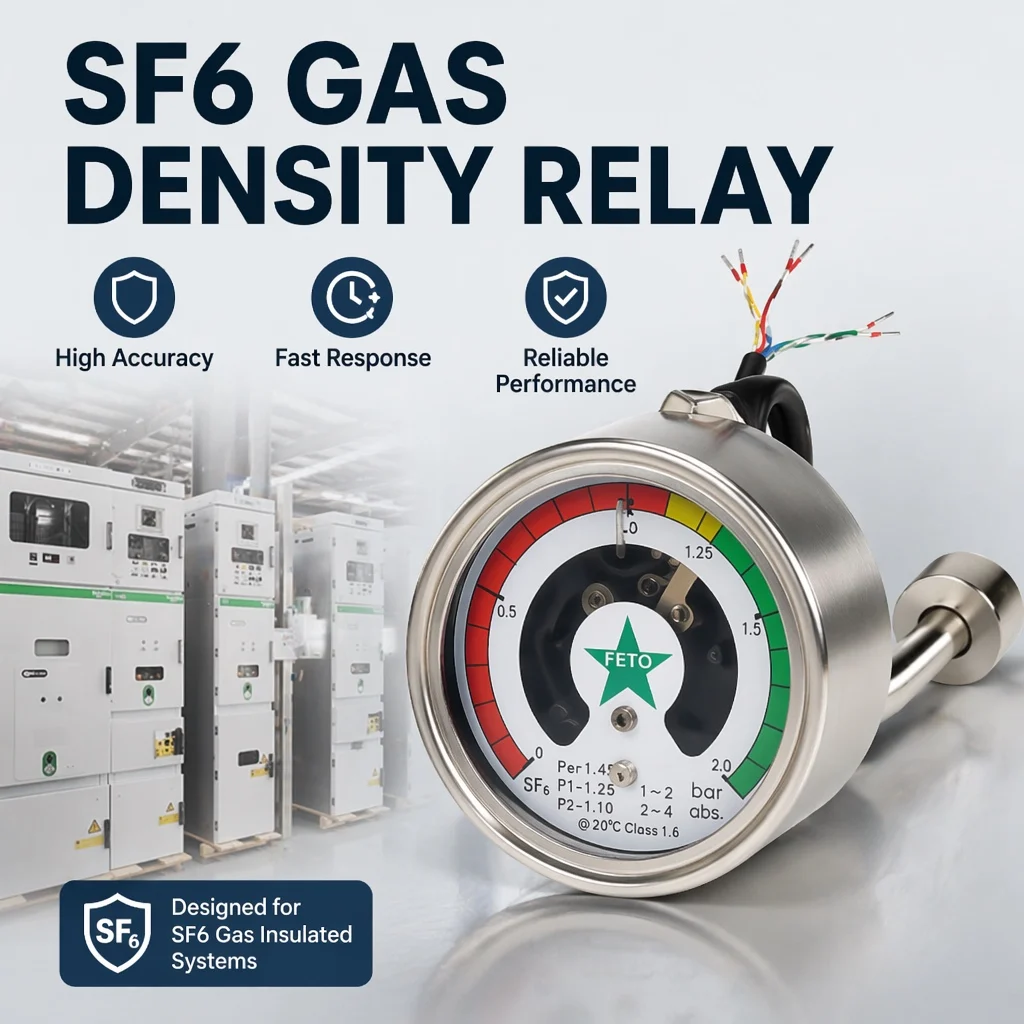 Y60 Series SF6 Gas Density Gauge SF6 Density Monitor  -for Sealed Container Ring Main Unit Switchgear Indoor Outdoor SF6