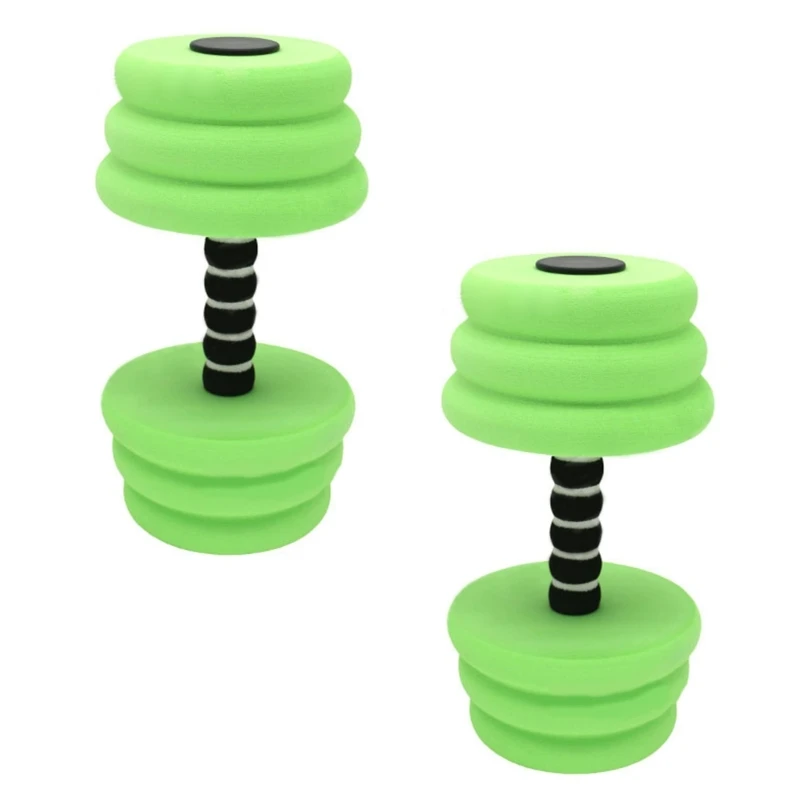 1Pair Sports Aquatic Exercise Dumbbells Thread Foams Dumbbells Hand Bar Water Aerobics Fitness Equipment for Weight Loss