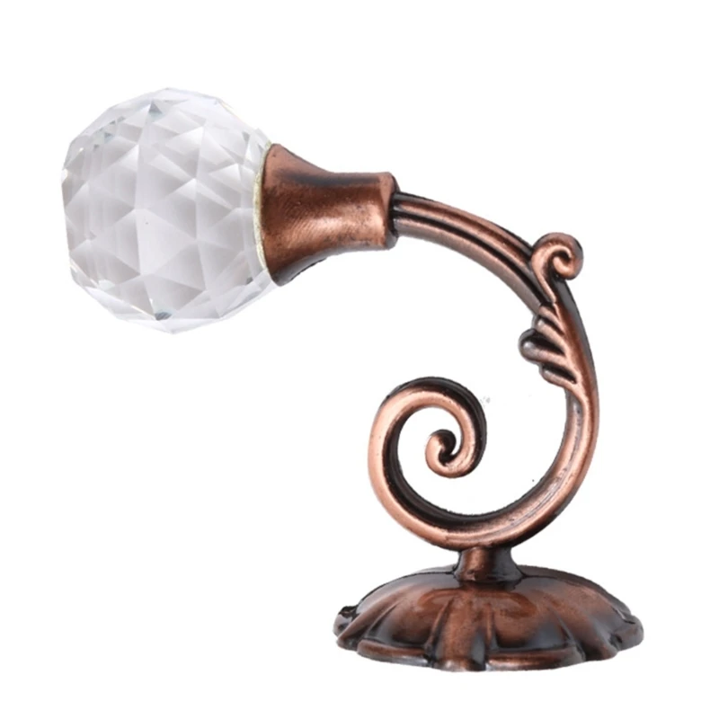 Curtain Holdback Wall Mounted Drapery Tiebacks with Crystal Ball Decorative Dropshipping