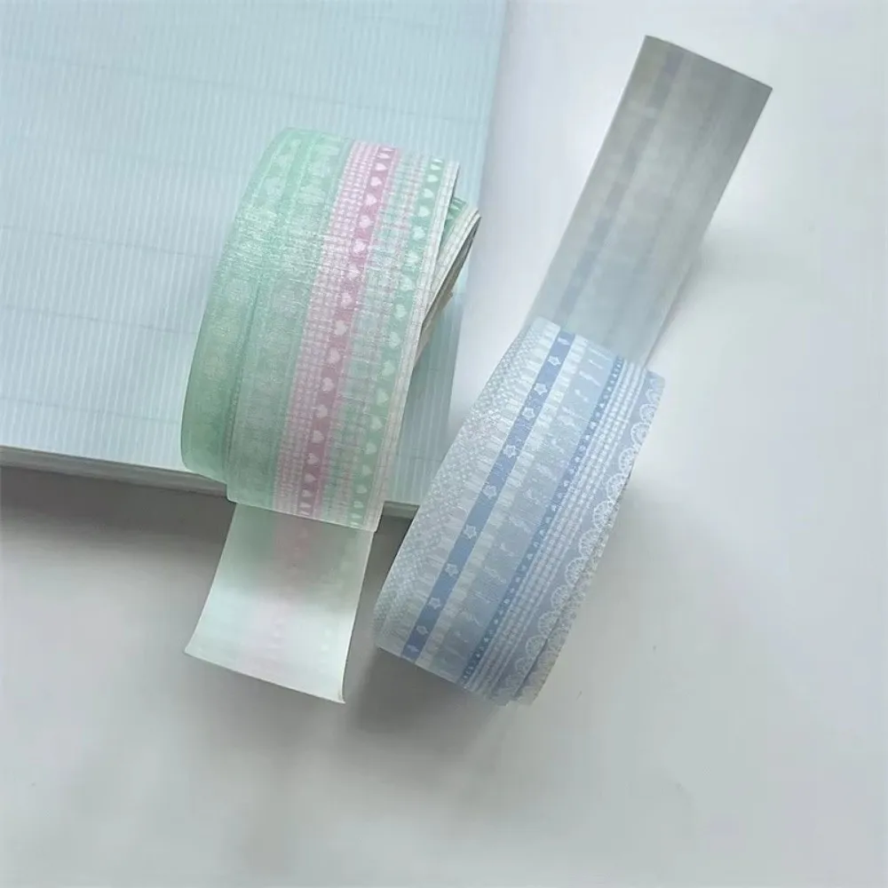 Cute Shiny Surface Washi Tape Flower Pattern Crafts Making Masking Tape Sweet Bow Decorative Tape DIY Decoration