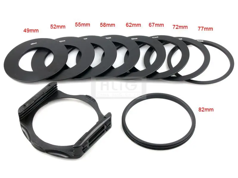 49mm 52mm 55mm 58mm 62mm 67mm 72mm 77mm 82mm Camera Lens Adapter Ring + Filter Mount Holder for Gradient ND Square Filter