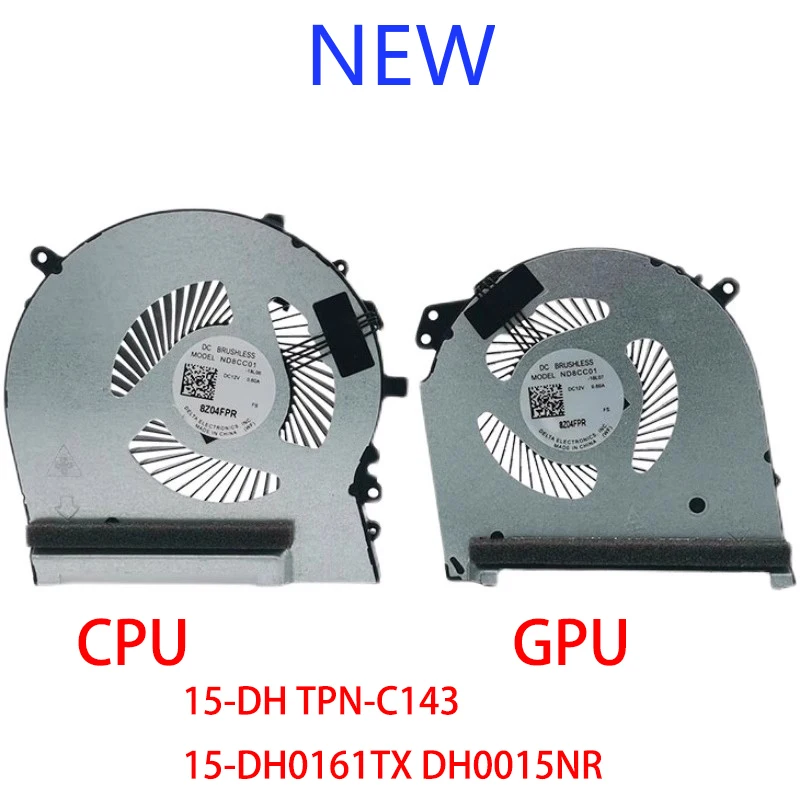 

Computer Fans for HP Omen 15-DH DH002NR 15-DH0015NR TPN-C143 L64443 L57329 001 GPU CPU Cooling fan Cooler Radiator DV12 18L05 06