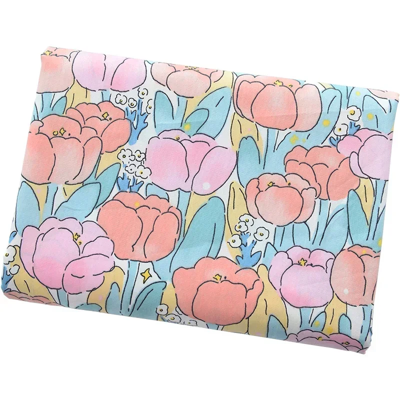 160x50cm DIY Handmade Dormitory Bed Sheet Quilt Cover Pillowcase Cyan Pink Strawberry Print Cute Dots Fabric Dyeing And Printing - view 2