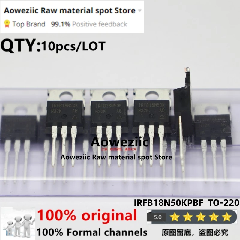 Aoweziic 2018+ 100% New Imported Original  IRFB18N50KPBF IRFB18N50K TO-220 IR Field Effect Transistor 500V, 17A