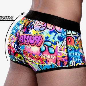 Sexy Herrenboxeshorts, Bikini mit niedriger Taille, lustige Graffiti -Stämme, schwule Unterwäsche MP225 10 Hauptverkäufe schwul ausgestopfte Cueca - №4
