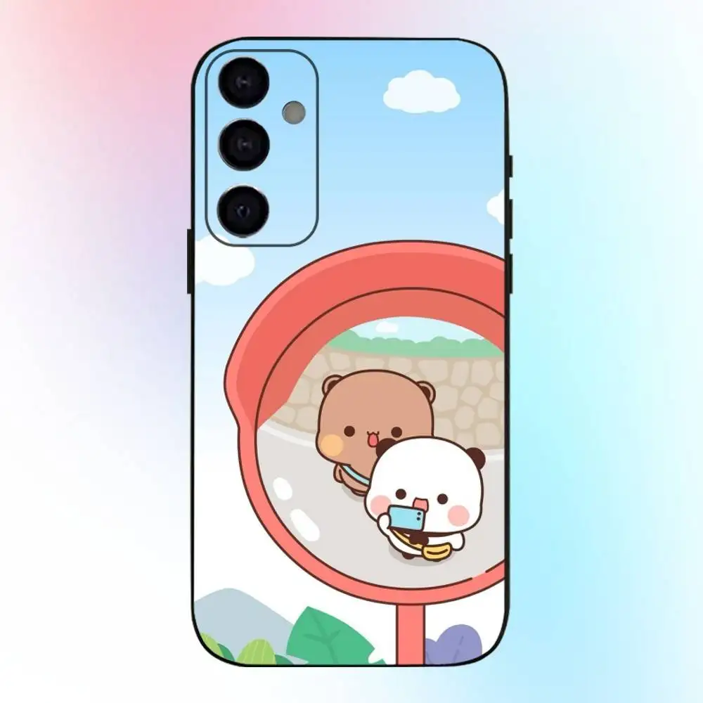 حافظة هاتف لطيفة B-BuBu D-DuDu لهاتف سامسونج جالاكسي A73، A72، A71، A70، A53، A52، A51، غطاء أسود ناعم آخر #3