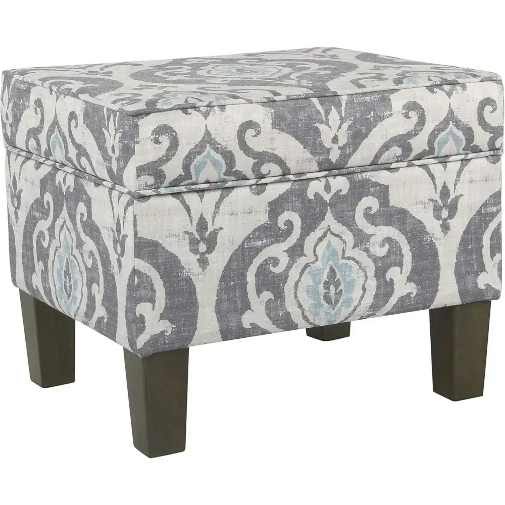 

Home décor, fabric modern rectangular storage ottoman, hinged covered ottoman with storage space for living room and bedroom